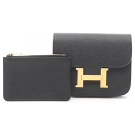 Hermès Hermes Constance Billfold Wallet Black