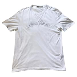 Top Louis Vuitton de algodón blanco Blanco
