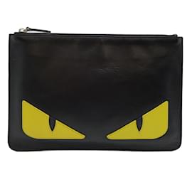 Fendi-Fendi Monster Clutch Bag-Black