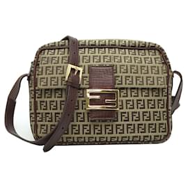 Fendi-Fendi Zucchino Women's Shoulder Bag-Brown,Beige