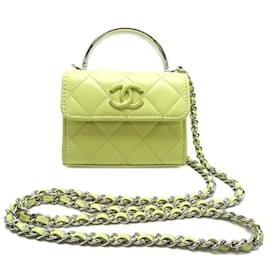 Chanel-Chanel Matelasse Chain Shoulder Bag-Yellow