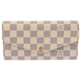 Louis Vuitton-Louis Vuitton Damier Azur Portefeuille Sarah Wallet-White