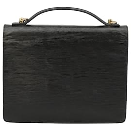Louis Vuitton-LOUIS VUITTON Epi Monceau 28 Hand Bag Black M52122 LV Auth ar12996-Black