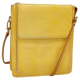 Louis Vuitton-LOUIS VUITTON Monogram Vernis Motto Accessory Pouch Gris M91030 LV Auth 100544-Grey