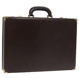 LOEWE Anagram Trunk Cuir Marron Auth 102202 Marron