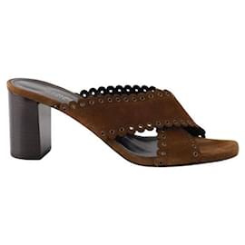 Saint Laurent-Leather heels-Brown