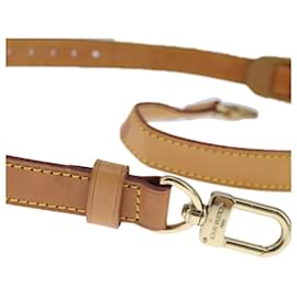 Louis Vuitton-LOUIS VUITTON Adjustable Shoulder Strap Leather 35.4""-43.3"" Beige Auth 100676-Beige