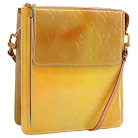 Louis Vuitton-LOUIS VUITTON Monogram Vernis Motto Accessory Pouch Gris M91030 LV Auth 102106-Grey