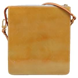 Louis Vuitton-LOUIS VUITTON Monogram Vernis Motto Accessory Pouch Gris M91030 LV Auth 102106-Grey