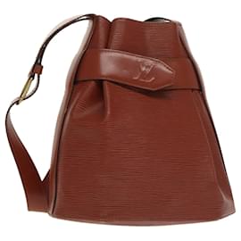 Louis Vuitton-LOUIS VUITTON Epi Sac Depaule PM Shoulder Bag Brown M80203 LV Auth ep6718-Brown