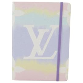 Louis Vuitton-LOUIS VUITTON Escal Kai Eclamance Note Cover Purple Pink GI0487 LV Auth 102485-Pink,Purple,Monogram