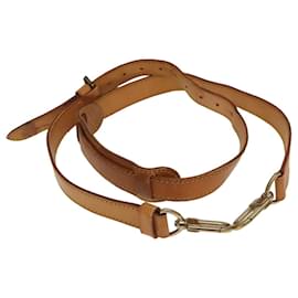Louis Vuitton-LOUIS VUITTON Adjustable Shoulder Strap Leather 36.6""-43.7"" Beige Auth 101375-Beige