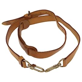 Louis Vuitton-LOUIS VUITTON Adjustable Shoulder Strap Leather 36.6""-43.7"" Beige Auth 101375-Beige
