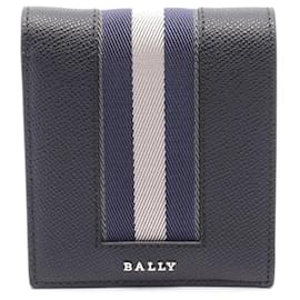 Bally-Bally Bribel Bi-fold Wallet-Black,White,Navy blue