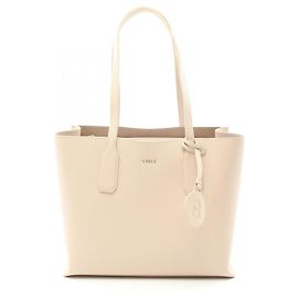 Bolsa tote de couro rosa clássica Furla Rosa