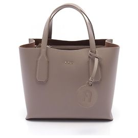 Bolsa tote de couro clássico Furla Marrom