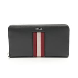 Bally-Bally Black Leather Long Wallet-Black
