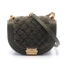 Chanel-Chanel Boy Chanel Small Shoulder Bag-Khaki