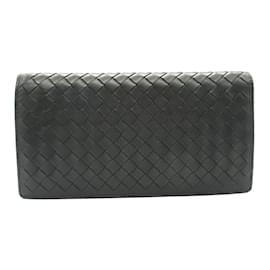 Bottega Veneta-Bottega Veneta Intrecciato Zip Long Wallet-Brown,Dark grey