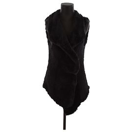 Yves Salomon Pelzjacke Schwarz