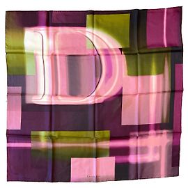 DIOR - Sciarpa Dior 90 in seta viola Porpora