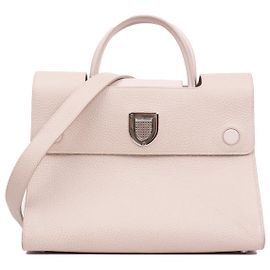 DIOR - Bolsa Diorever Dior em couro texturizado rosa claro Bege
