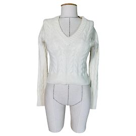 Autre Marque Paolo Bergamaschi Cashmere Pullover Elfenbein Weiß Andere