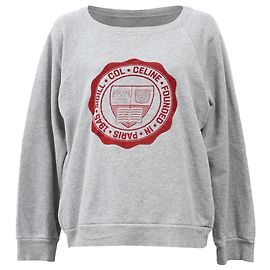 Céline Sweatshirt à col rond Celine en coton gris Gris