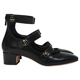 Dior D-Doll Pumps in Black Leather Black