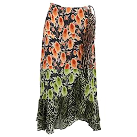 Autre Marque- Rixo Liv Printed Midi Wrap Skirt in Multicolor Silk-Multiple colors