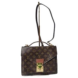 Sac à main Monceau Monogram LOUIS VUITTON marron Marron
