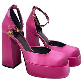 Zapatos de plataforma Medusa Aevitas de Versace Rosa Fucsia