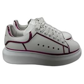 Alexander Mcqueen-Alexander McQueen Oversize Sneakers-White,Fuschia