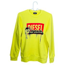 Diesel Pullover Rot Mehrfarben Gelb