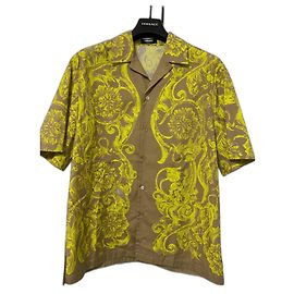Camicia Barocco Versace Beige Giallo