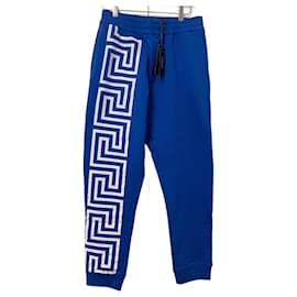 Versace-Versace Greca Joggers-White,Blue