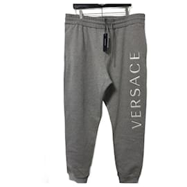 Versace-Versace Logo Sweatpants-White,Grey