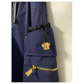Versace-Versace Cargo Shorts-Navy blue