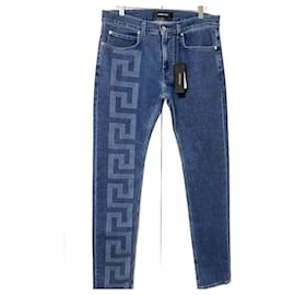 Versace-Versacw Greca Straight Denim-Blue,Light blue