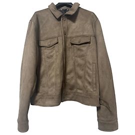 Zara Kunstlederjacke Hellbraun