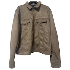 Zara-Zara Faux Suede Jacket-Light brown
