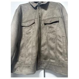 Zara-Zara Faux Suede Jacket-Light brown