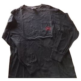 Chrome Hearts Cotton Top Black Red Embroidered CH Logo Black Red