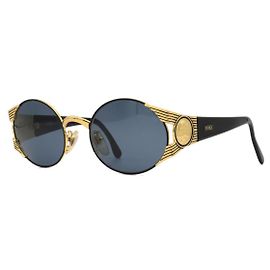 Fendi Sunglasses Black and Gold Plastic Black Golden