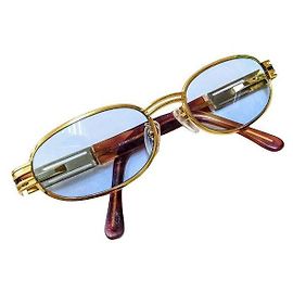 Fendi Sunglasses Blue and Gold Plastic Blue Golden