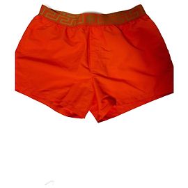 Shorts de bain Greca Border de Versace Orange