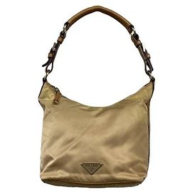 Bolso Prada de nylon beige crema Beige Crudo