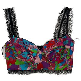 Top Versace x Dua Lipa Nero Multicolore