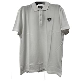 Versace-Versace Medusa Polo-White,Blue