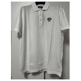 Versace-Versace Medusa Polo-White,Blue